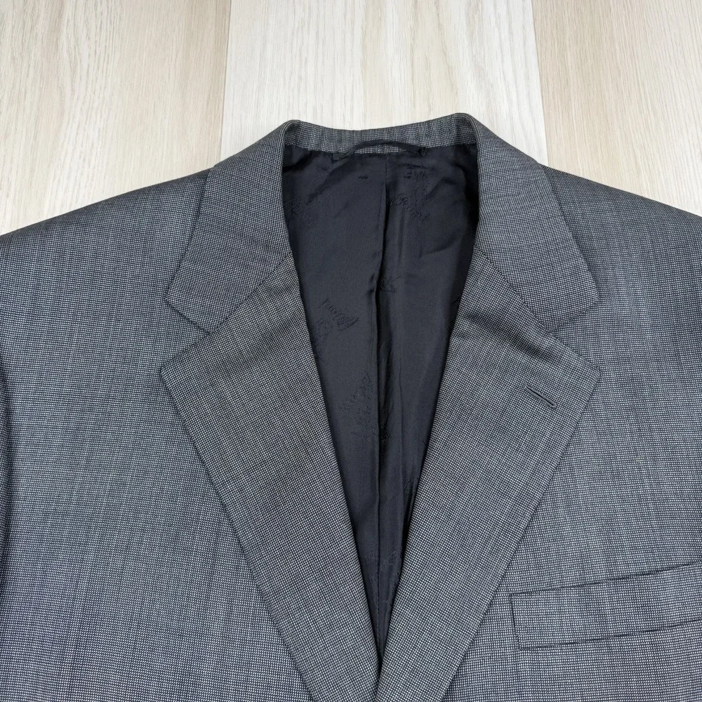 Brioni For MAUS & HOFFMAN Colonna Wool 3 Button Blazer Jacket Men's Size 44 Gray